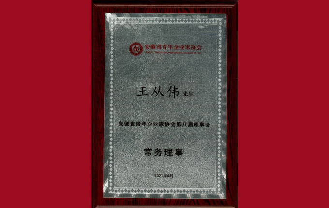 公司董事、副總經(jīng)理王從偉先生被增選為省青年企業(yè)家協(xié)會常務(wù)理事